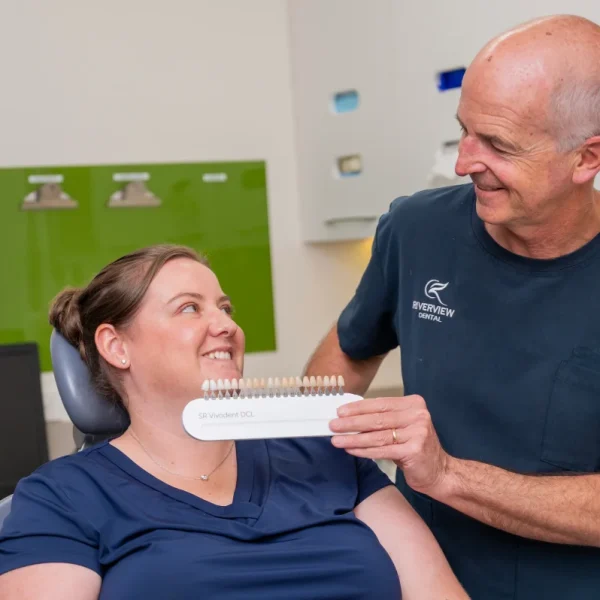 dr stuart malone demonstrating whitening options riverview dental shepparton vic 091