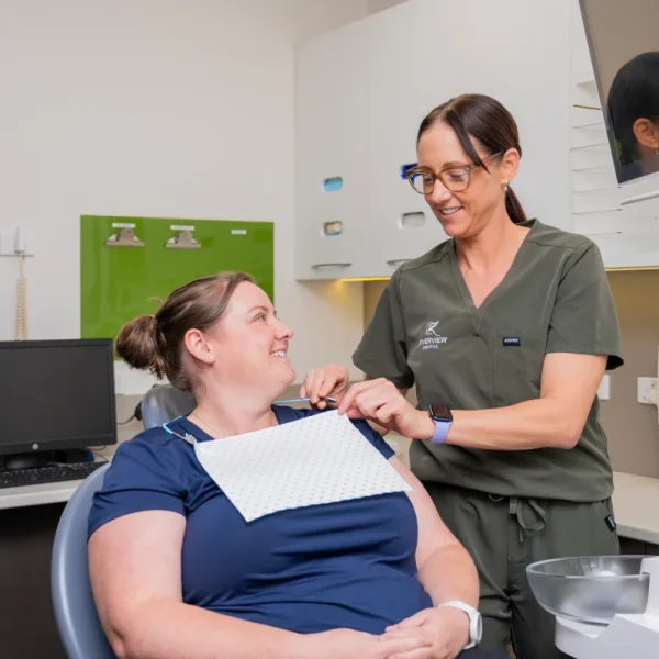 renae loobey helping patient get ready riverview dental shepparton vic 082