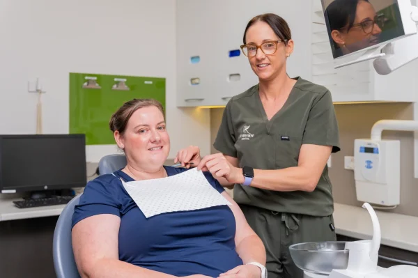 renae loobey helping patient get ready riverview dental shepparton vic 085