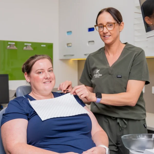 renae loobey helping patient get ready riverview dental shepparton vic 085