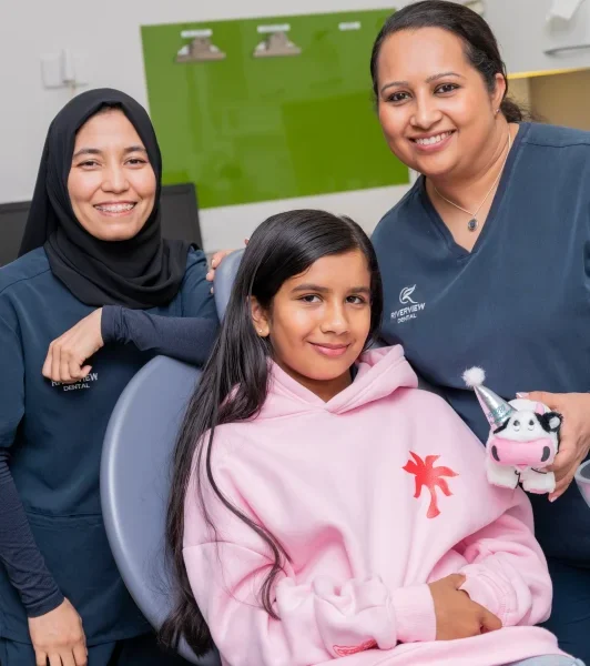 dr basirah ali and dr anupriya raykar helping child feel comfortable riverview dental shepparton vic 108