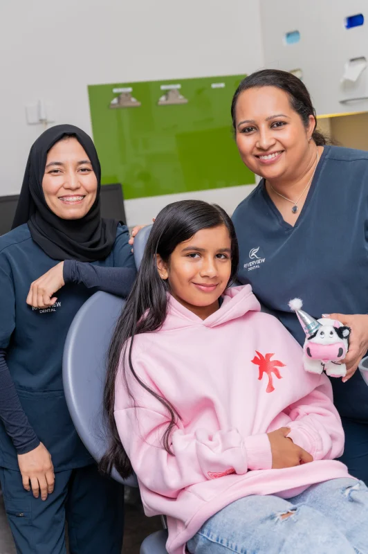 dr basirah ali and dr anupriya raykar helping child feel comfortable riverview dental shepparton vic 108