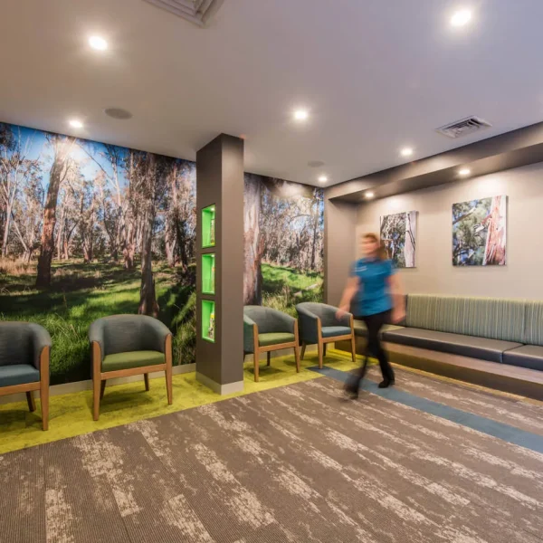 patient in waiting room riverview dental shepparton vic 187