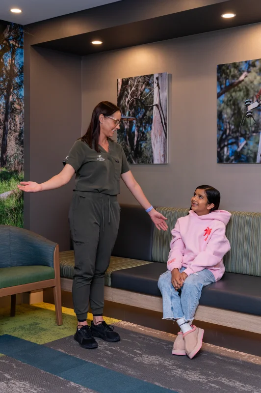 renae loobey welcoming child in waiting room riverview dental shepparton vic 122